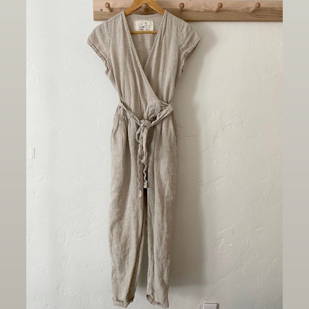 Not perfect linen XS jumpsuit in natural